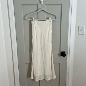 Urban Outfitters Cream Midi Slip Skirt
